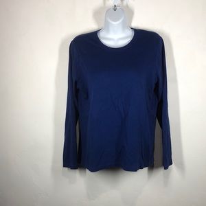 L.L. Bean blue long sleeve top size large